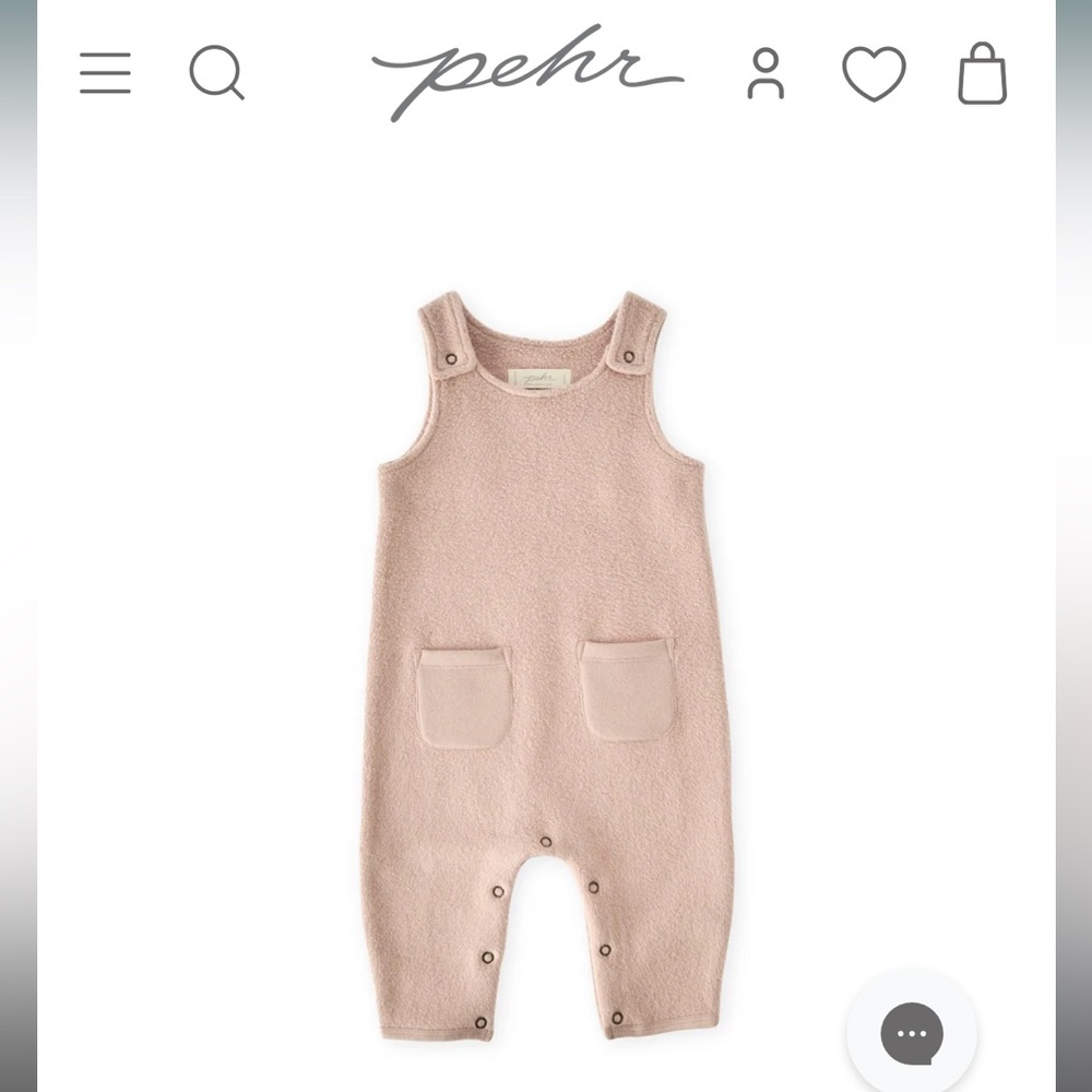 Pehr Blush Pink Fleece Baby Romper